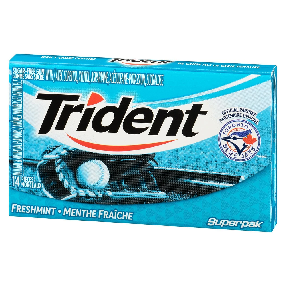 Trident Freshmint Sugar Free Gum, 14 Pieces