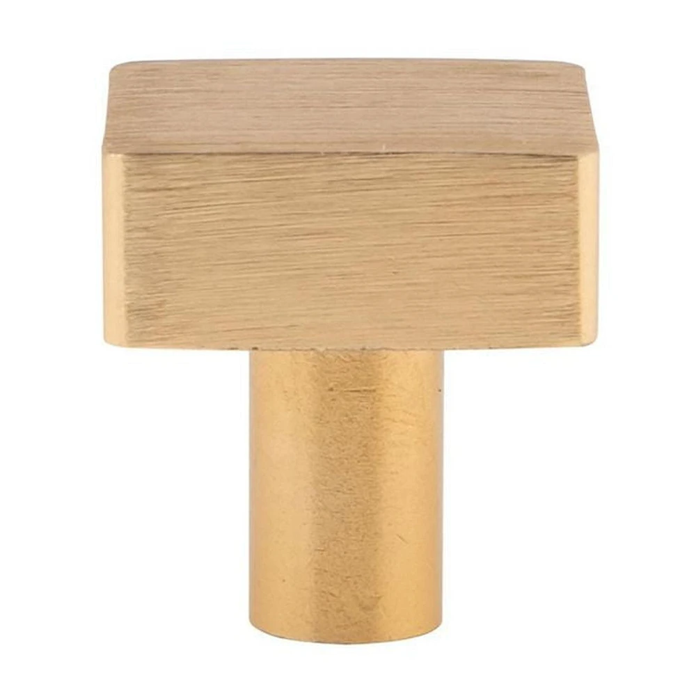 Era Square Paquet de 2 Bouton Dorée Brossée 1.18 x 1.18 x 1.14 po.
