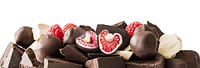 TruFru Frozen Rasperries in White & Dark Chocolate 6oz, TruFru Nature's Raspberries Frozen Fresh in White & Dark Chocolate