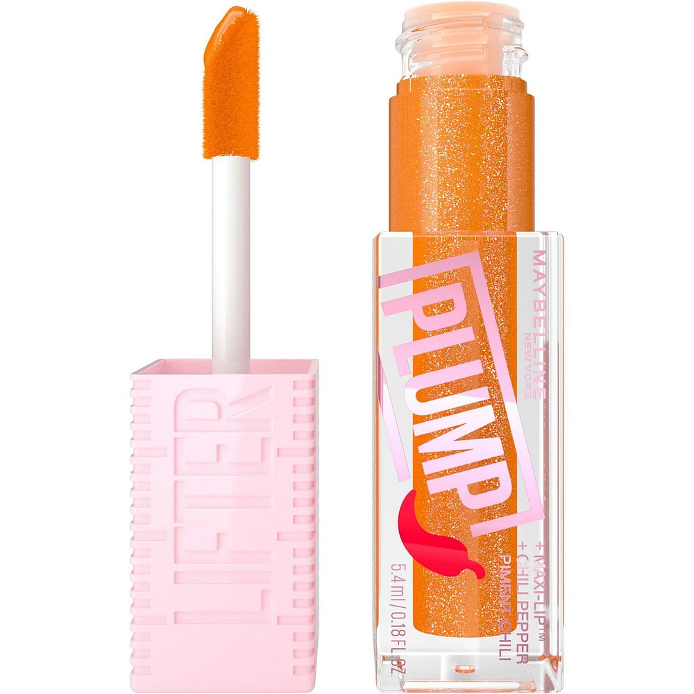 Maybelline New York Lifter Plump Lip Gloss, 5.4 ml, Lip Gloss Plumper