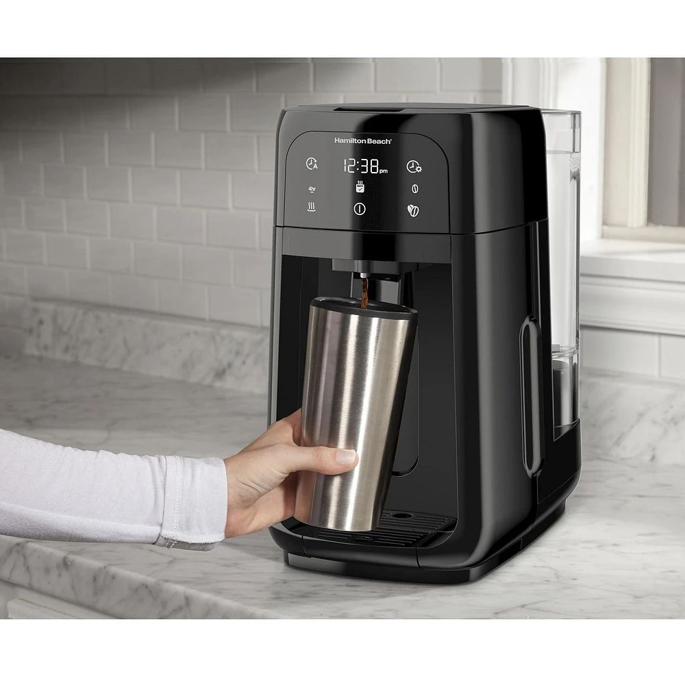 Hamilton Beach One Press Dispensing Coffee Maker 47600, 12 Cup Capacity