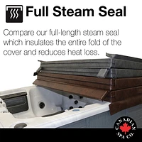 Canadian Spa Company Canadian Spa Co. Square Hot Tub Cover with 5 in/3 in Taper - Brown