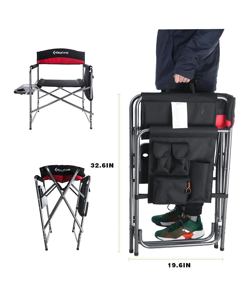 Chaise de camping KingCamp Heavy Duty Director - Rouge