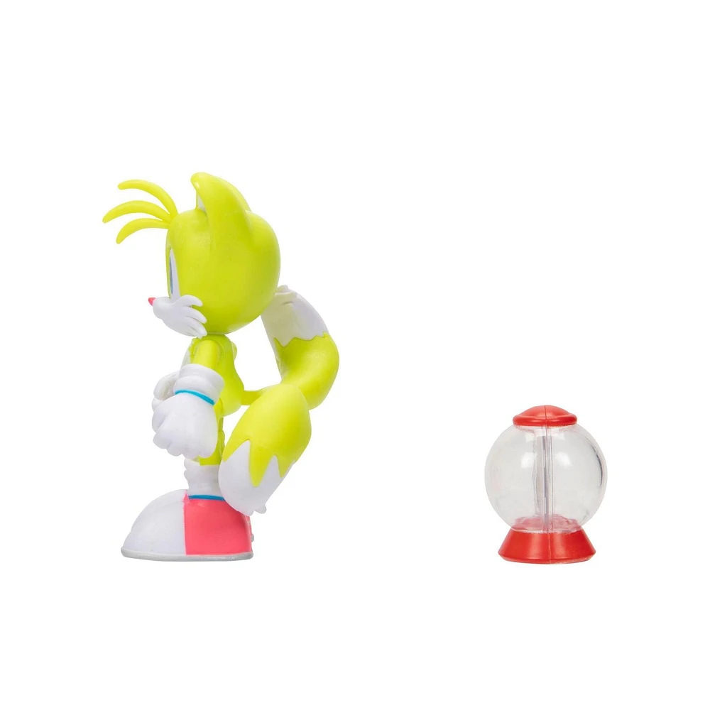 SONIC Figures 4 pouces avec accessoires – Tails boîte à objet avec super anneau