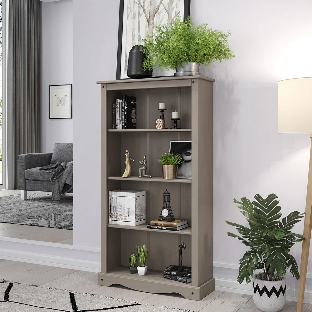 Grey Solid Wood Bookcase by Gateway Creations Inc.