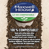 Maxwell House Decaffeinated Coffee Certified Compostable K-Cup® Coffee Pods, 30 Pods, 292g