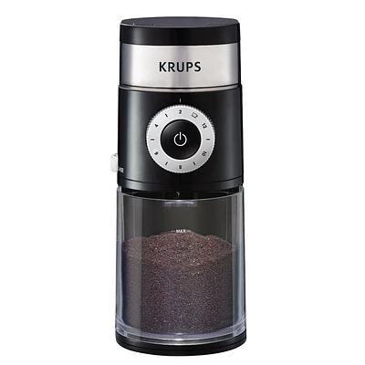 Krups Precise Stainless Steel Flat Burr Grinder 8oz