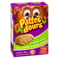 Bear Paws Baked Apple Cookies, Dare, 240 g