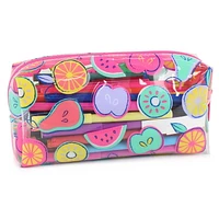 Pen + Gear Clear Fashion Pencil Pouch with Mixed Fruit Print