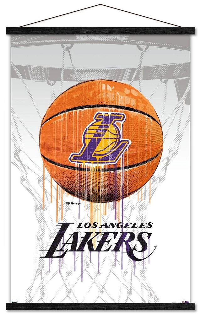 NBA Los Angeles Lakers - Drip Ball 20 Wall Poster
