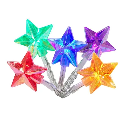 Mini guirlande de lumières de Noël de 7,9 pieds dotée de 20 lumières à DEL fonctionnant à pile Holiday Time, multicolore, avec minuteur