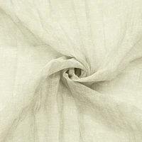 Loft Living Peoria Sheer Dual Header Single Curtain Panel 52 x 63 in Cream