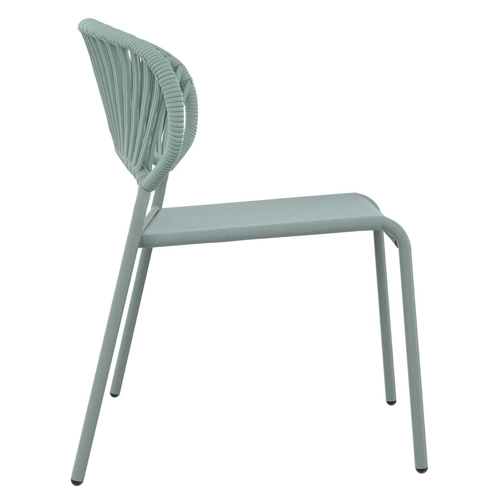 Mainstays Patio Wicker & Sling Stacking Chair, Handwoven wicker