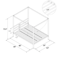 DHP Modern Metal Canopy Bed