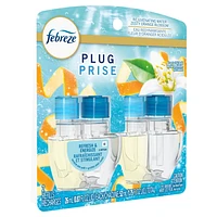 Febreze Plug In Air Freshener, Odor-Fighting Scented Oil Refill, Refresh & Energize, 2 Refills, 52ML