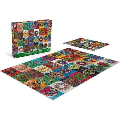 Ceaco 2000pc Holiday Puzzle "Holiday Wreaths"