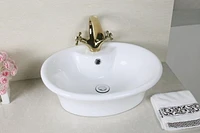 American Imaginations AI-31399 16,5 pouces W au-dessus du navire blanc de compteur pour le perçage de centre de 1 trou