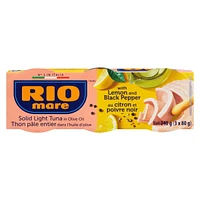 Rio Mare Thon pâle entier dans l’huile d’olive avec citron et poivre