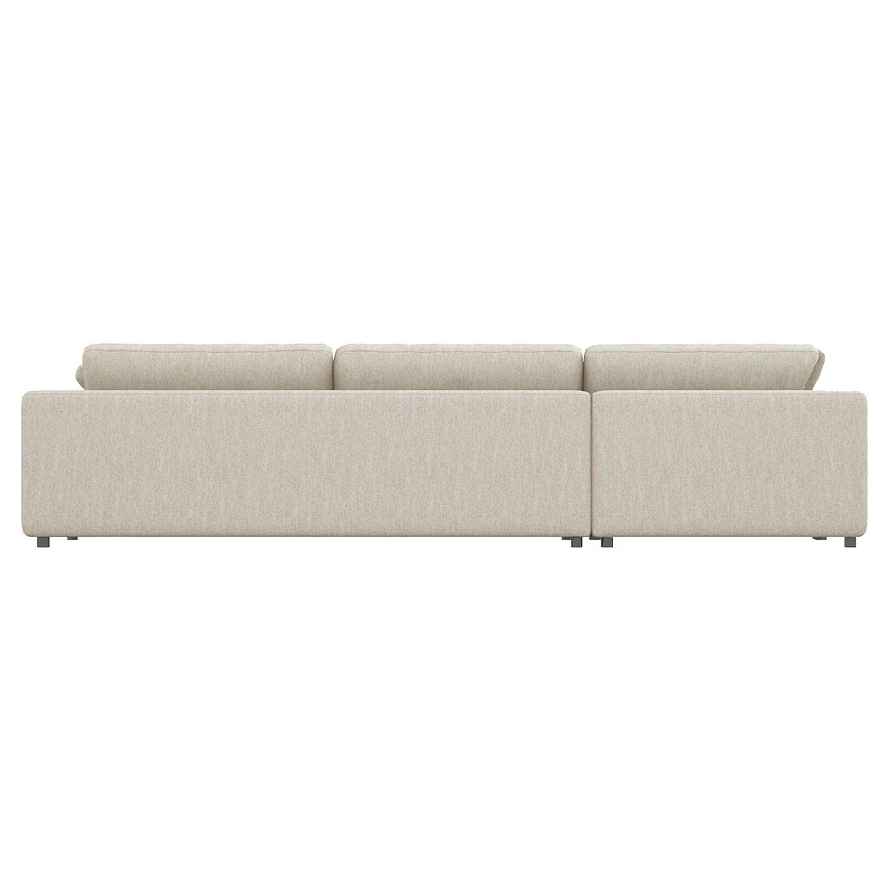 Joelle Sofa sectionnel 2 pièces 128 po avec chaise à gauche