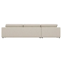 Joelle Sofa sectionnel 2 pièces 128 po avec chaise à gauche
