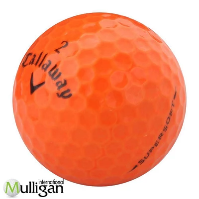Mulligan - 12 balles de golf récupérées Callaway Supersoft 4A, Orange