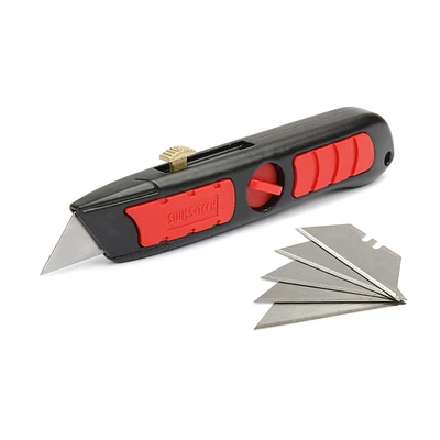 Swiss Tech Couteau tout usage rétractable Lames en acier 5PC SK5