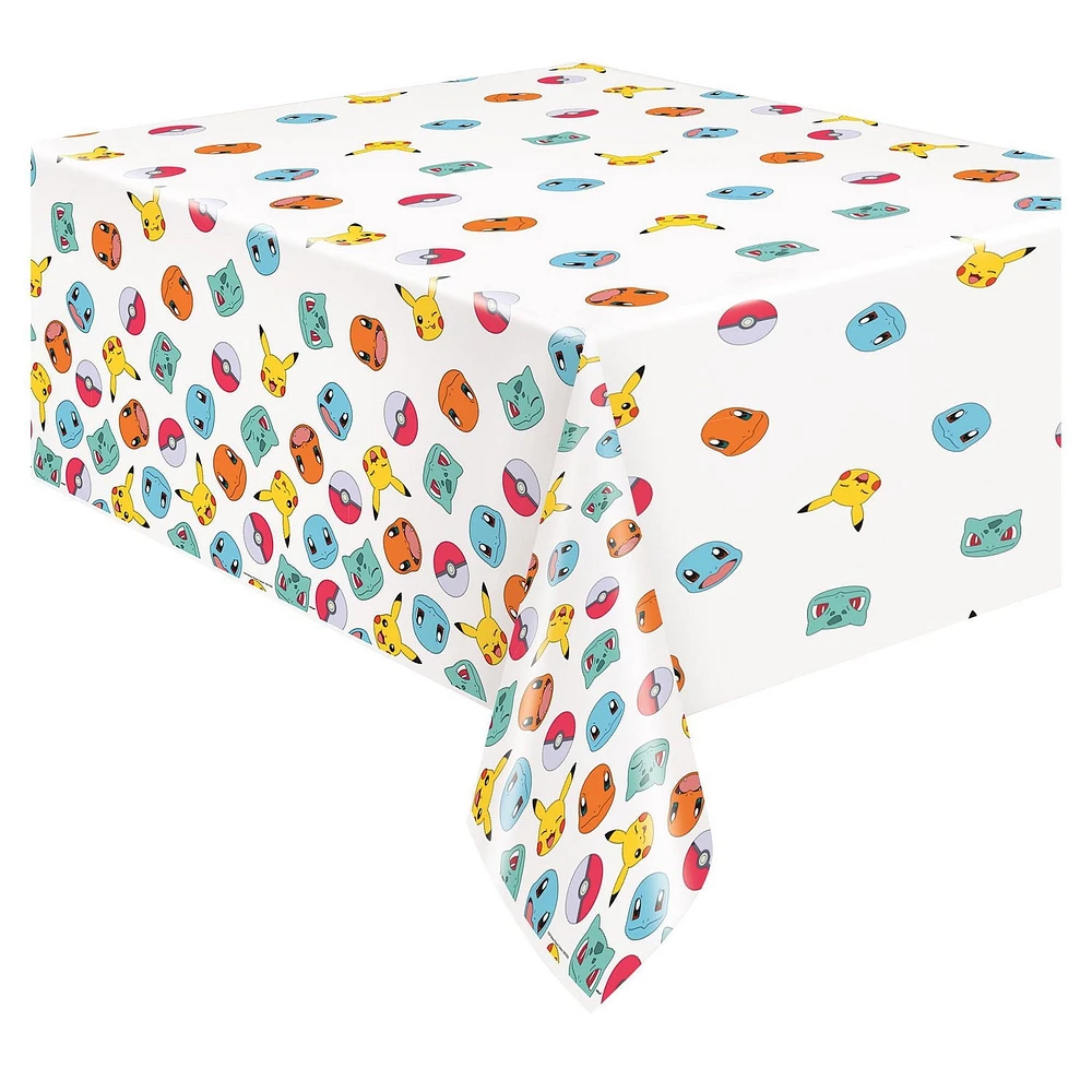 Nappe rectangulaire en plastique Pokémon 54" x 84" - Pliage court