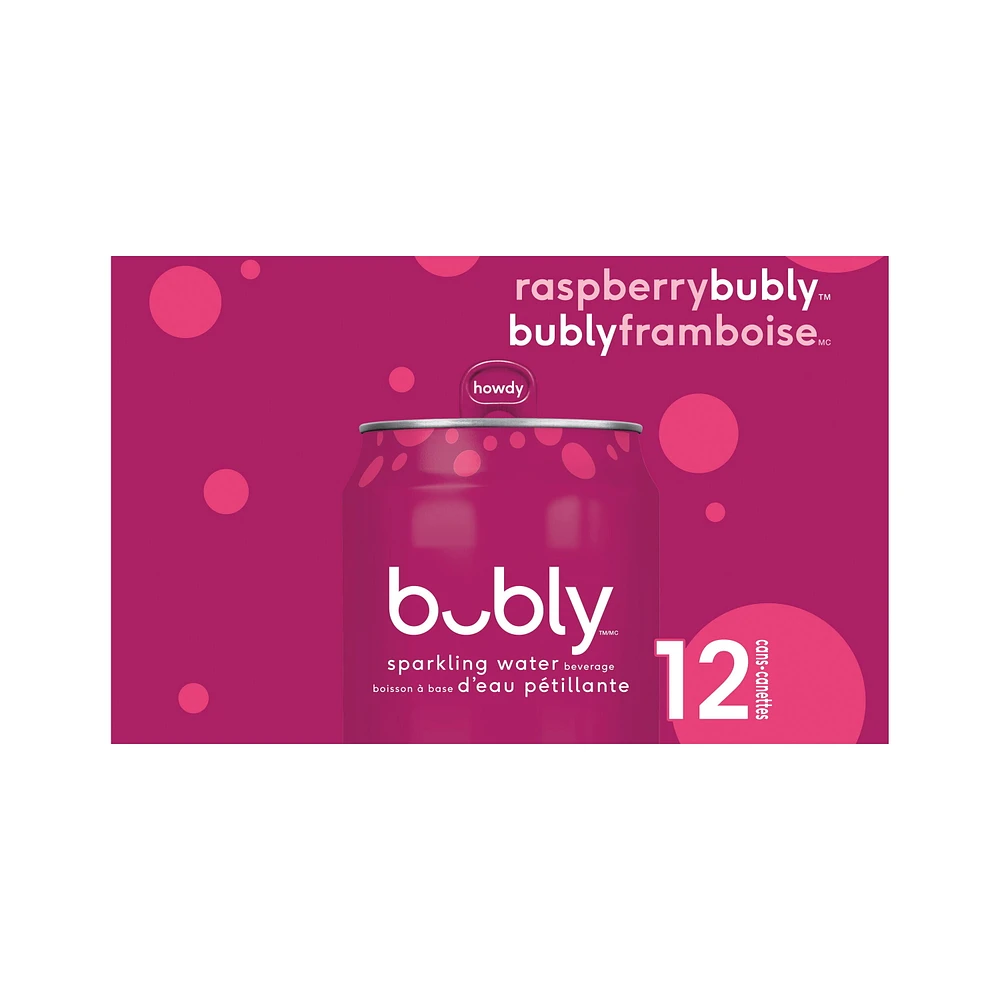 Bubly™ Eau Pétillante Saveur Framboise 12 x355 mL, Canettes 12 x355 mL