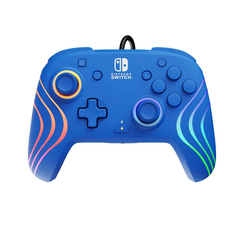 PDP Afterglow™ Wave Wired Controller: Blue - Nintendo Switch, & Nintendo Switch - OLED Model, PDP AG Wave W CNTRL: Blue