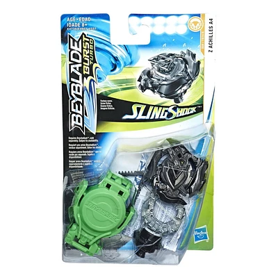 Beyblade Burst Turbo Slingshock Z Achilles A4 Starter Pack -- Battling Top and Right/Left-Spin Launcher