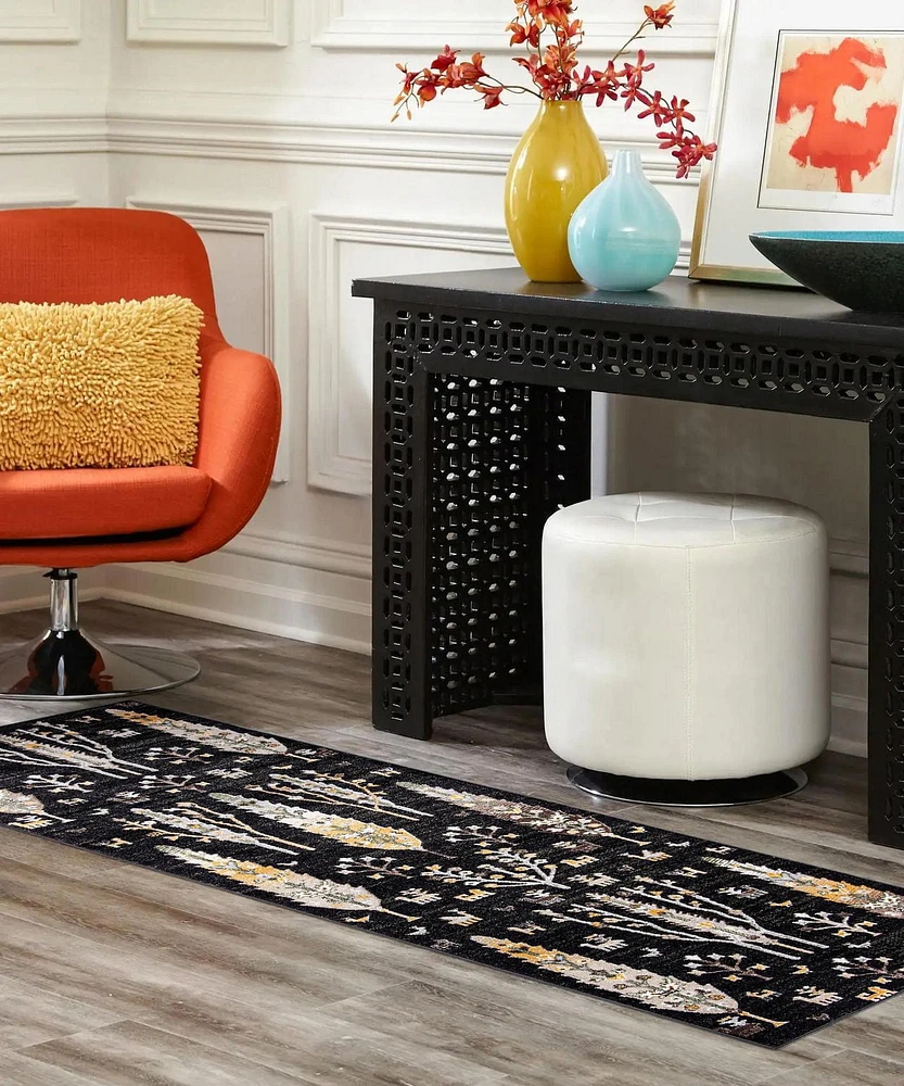 ECARPET Washable Boho Chic Area Rug for Bedroom, Living Room, Kids Nursery