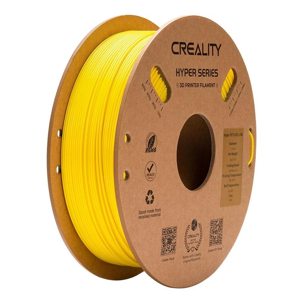 Filament d'impression 3D Creality Hyper Series PETG 1 kg, jaune