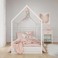 Lit-maison en métal Skyler de Max & Finn, pour deux personnes