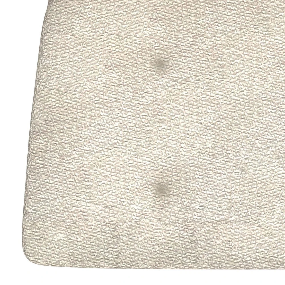 Chaise d’appoint moderne en tissu et en métal – beige et noir