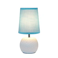 Lampe de table en céramique texturée cloutée Simple Designs, bleu