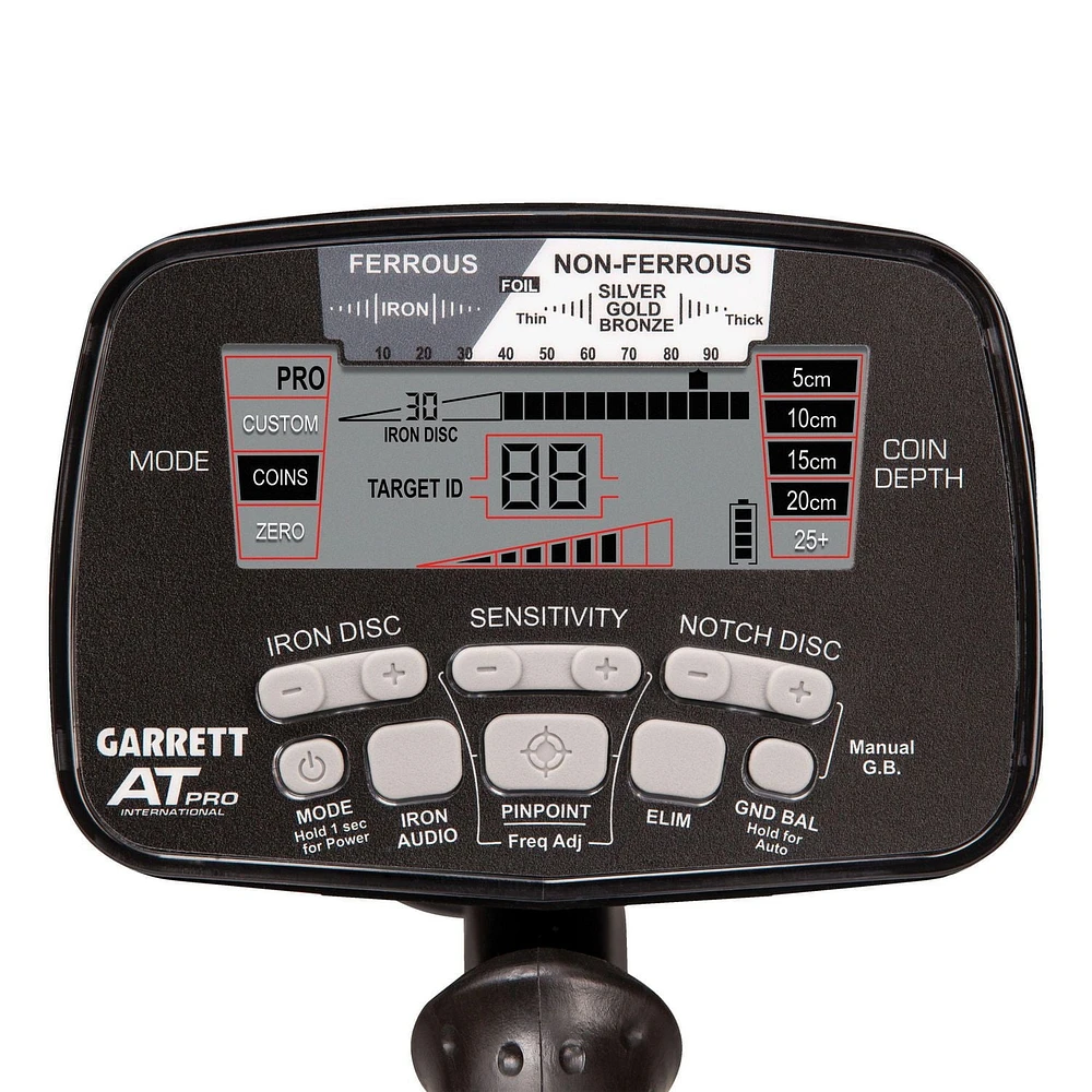 Garrett AT PRO Hand Held Waterproof Metal Detector with Headphones - Black