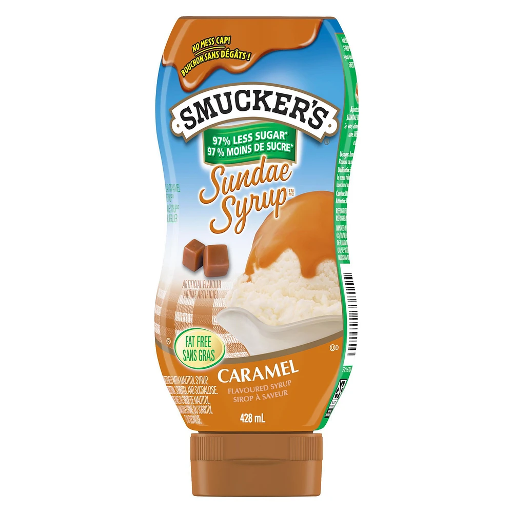 Sirop pour sundae Smucker's, sirop aromatisé au caramel, sans sucre ajouté, 428 ml 428 ml