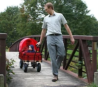 Millside Classic Wood wagon with half canopy and pads