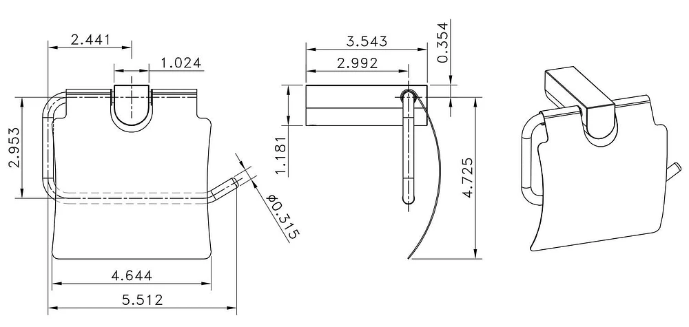 Porte-papier hygiénique chromé avec ensemble d'accessoires pour porte-serviettes à tige unique AI-13337