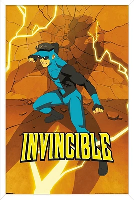 Invincible: Season 3 - Blue Suit Teaser One Sheet Wall Poster, 22.375" x 34" Framed