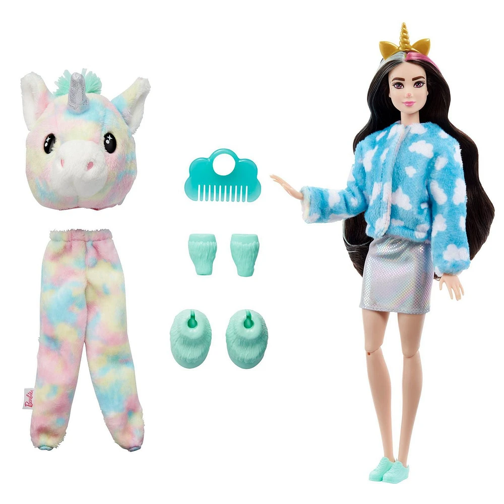 Barbie Cutie Reveal Fantasy Series Doll with Unicorn Plush Costume