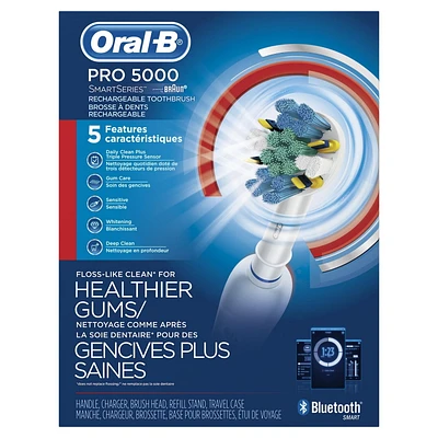 Brosse à dents électrique rechargeable Oral-B Pro 5000 SmartSeries par Braun
