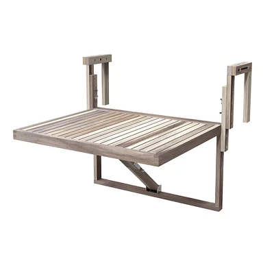 La table de balcon Stockholm  blanc auto-stockante de conception suédoise d'INTERBUILD, 24 pouces x 18 pouces
