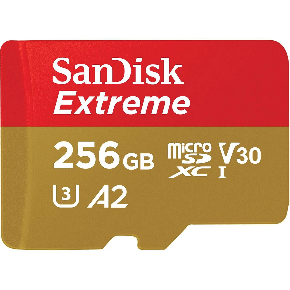 SanDisk Extreme microSDXC UHS-I CARD, SanDisk SDSQXAV-256G-CW6MA