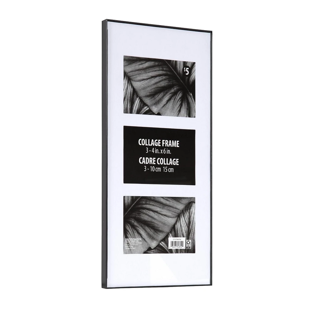 Slimline Black Collage Picture Frame, 3 – 4" x 6"