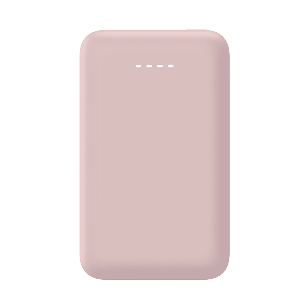 Powerology Banque d'Alimentation MagSafe Compatible 5000 mAh - Rose