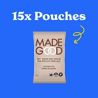 MadeGood Mini-biscuits moelleux Pépites de chocolat Boîte de 15 sachets 15 x 24 g