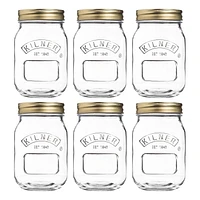 Kilner Pots mason en verre à ouverture régulière avec couvercles scellés, 500ml