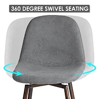 Homycasa Contemporary Set of 2 Barstool Swivel Counter Stools