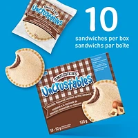 Smucker's Uncrustables Sandwich à la Tartinade de Noisettes Aromatisée au Chocolat, congelé, paquet de 10, 52g SM 52G UNCR CHO HZT SW 10PK
